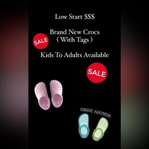 Posh show crocs for sale low start kids , men , women